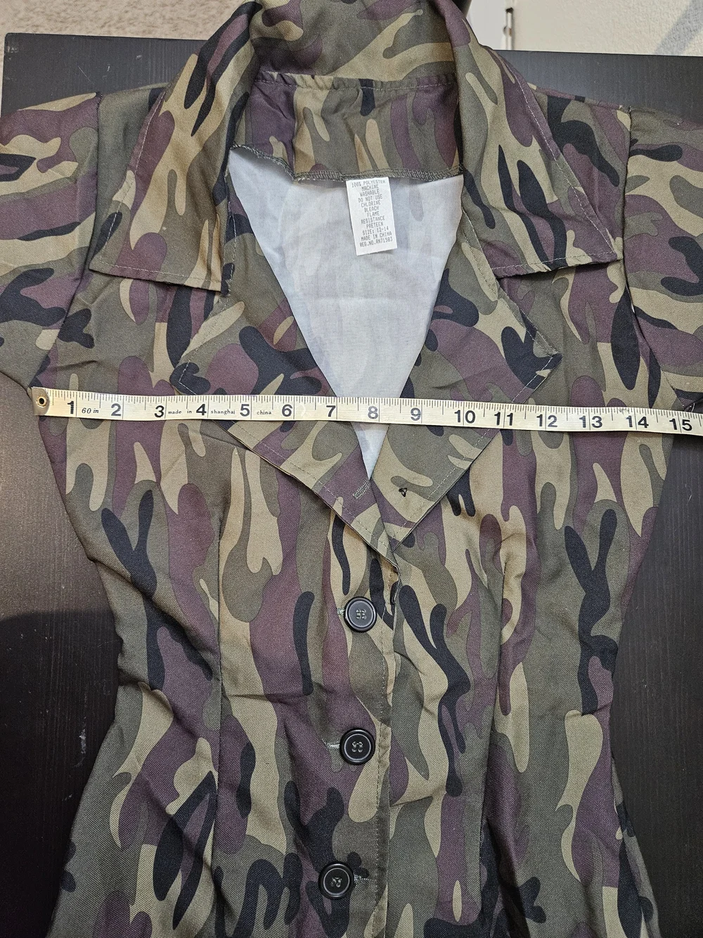 Camouflage Military Girl Costume Dress & Hat - Green